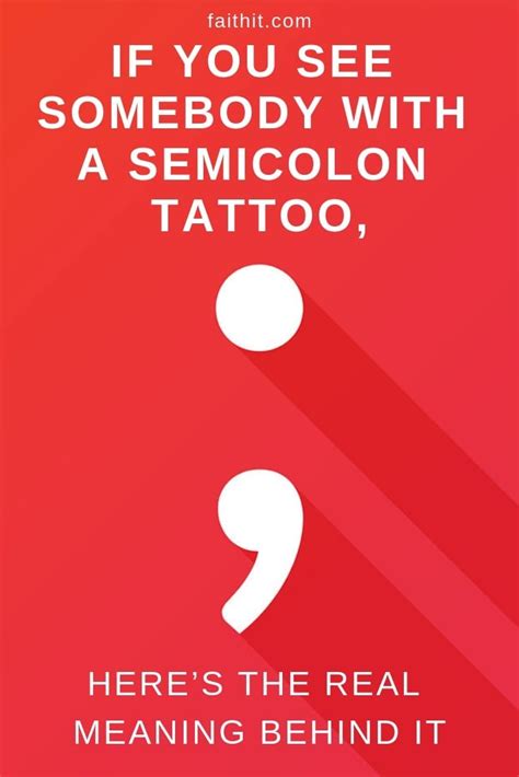 The meaning behind the semi colon and other mental health .